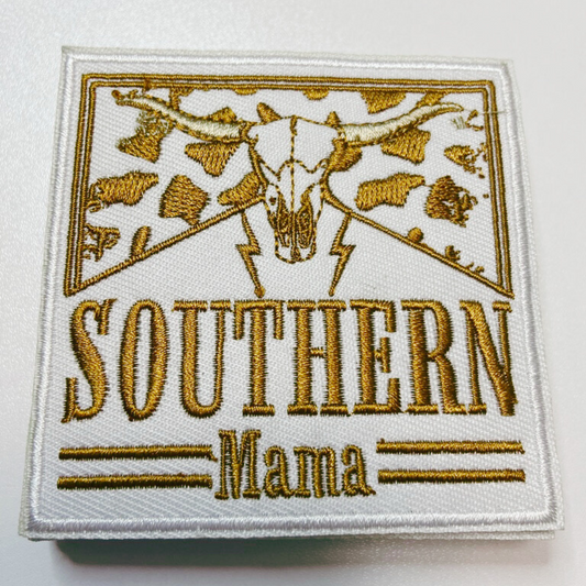 3" Southern Mama -  Embroidered Hat Patch