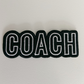 4" COACH in White & Black -  Embroidered Hat Patch