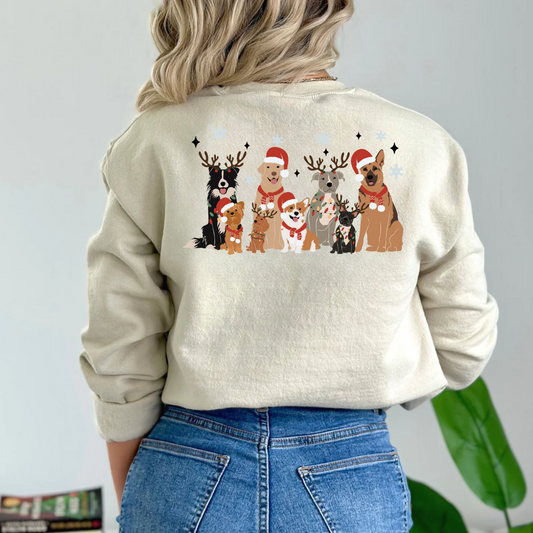 (Shirt not Included) Dogs Christmas - Clear Film Transfer
