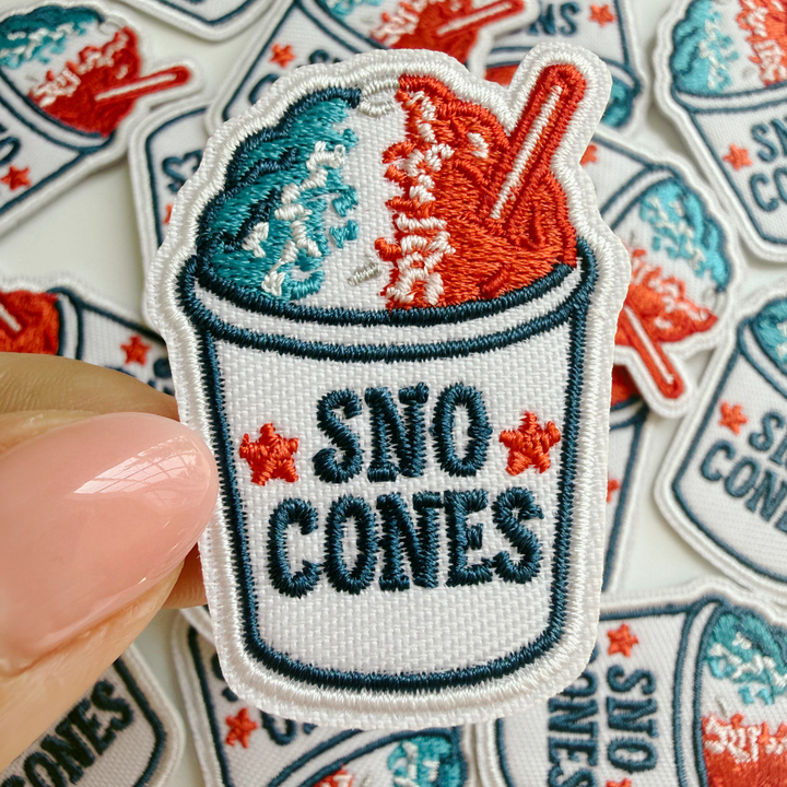 2" Sno Cones - Embroidered Hat Patch