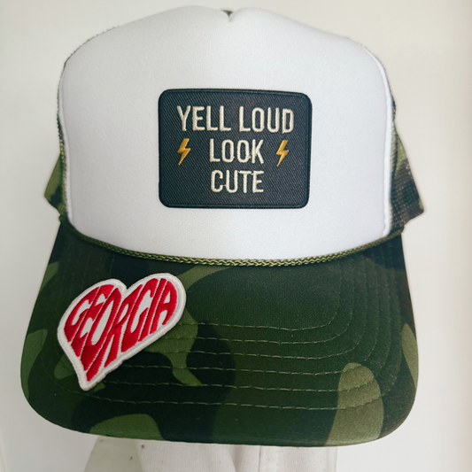 2" Georgia Heart -  Embroidered Hat Patch