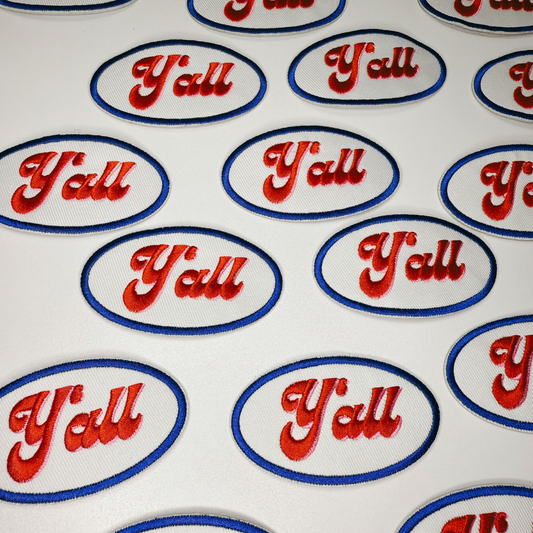 3" Y'all - Embroidered Hat Patch