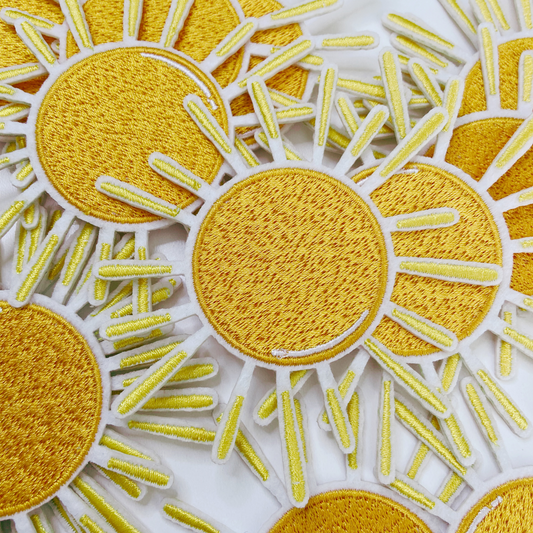 3.5" SUNSHINE   -  Embroidered Hat Patch