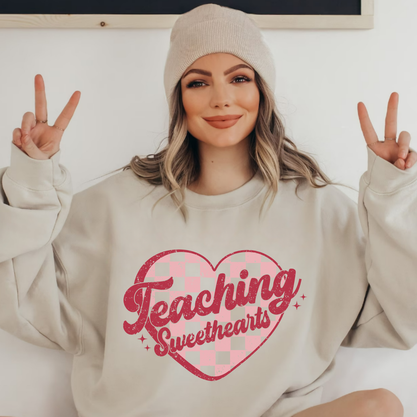 (Shirt not included) Teaching Sweethearts  -  Matte Clear Film Transfer