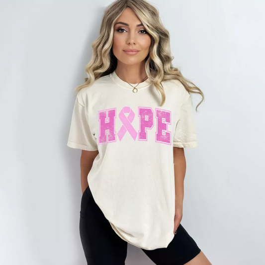 (shirt not included)HOPE breast cancer awareness  - Matte Clear Film Transfer