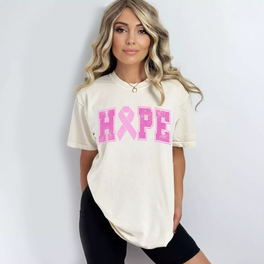 (shirt not included)HOPE breast cancer awareness - Matte Clear Film Transfer