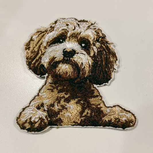 3" Cavapoo - Embroidered Hat Patch