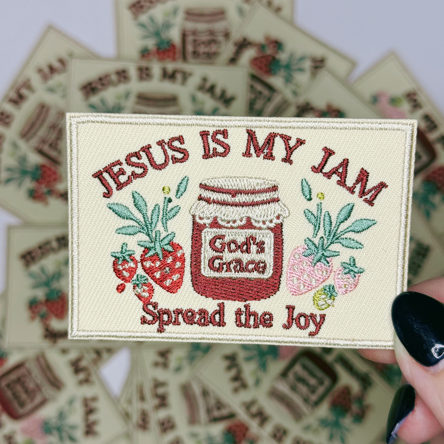 3" Jesus is my Jam -  Embroidered Hat Patch