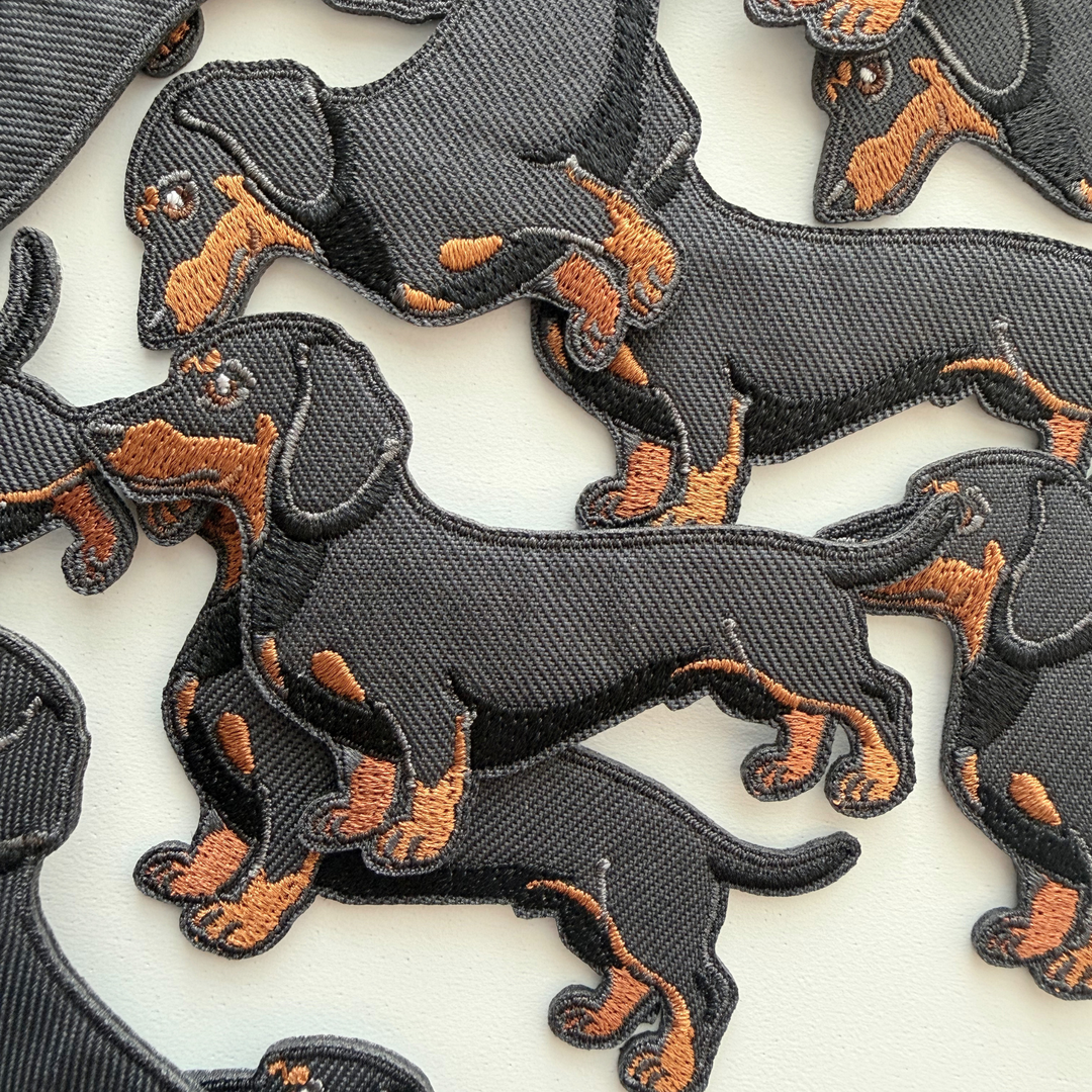 3" Dachshund / wiener dog -  Embroidered Patch