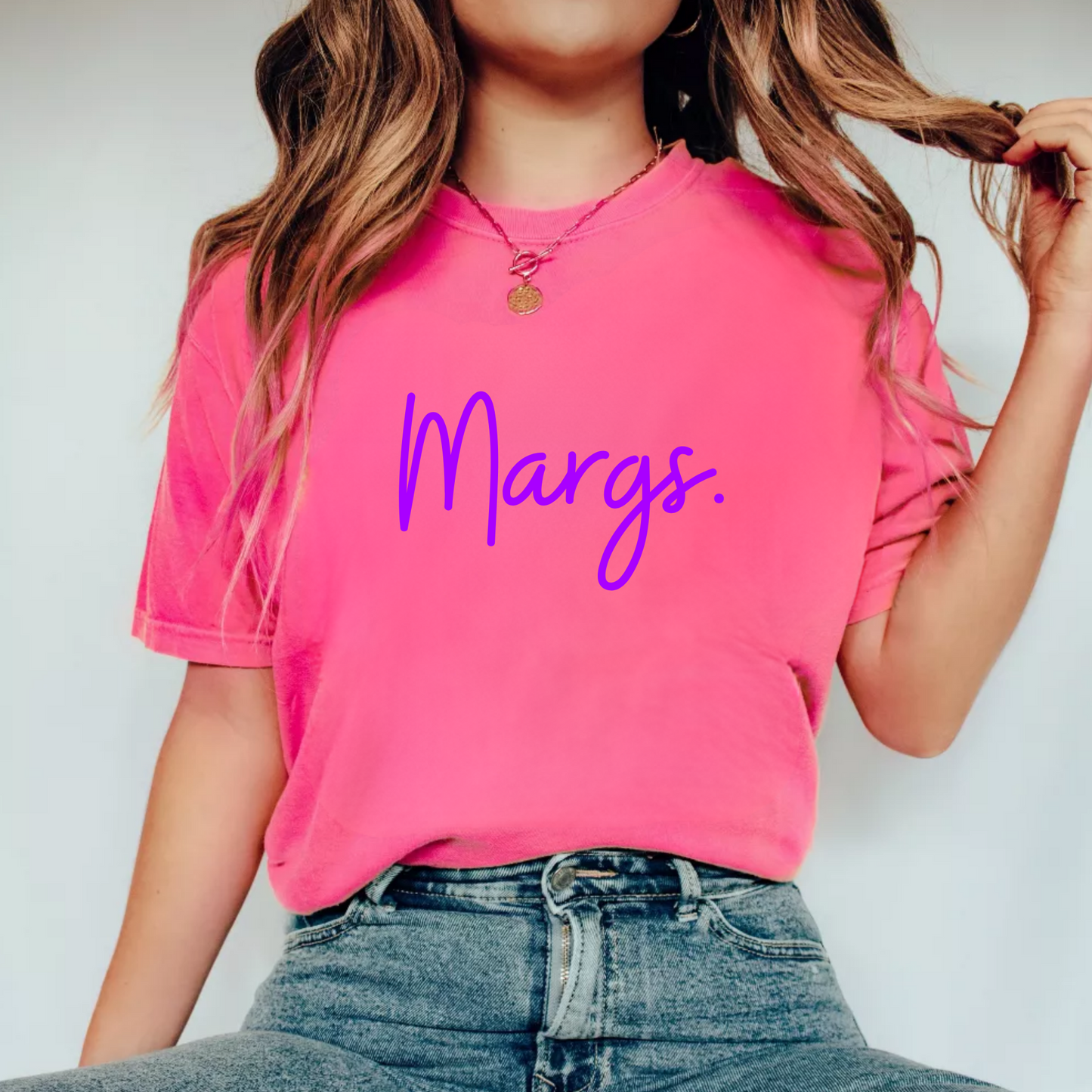 (shirt not included) Margs. in Purple - Matte Clear Film Transfer