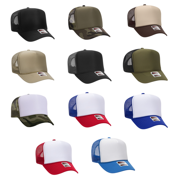 BLANK OTTO TRUCKER HAT -  Choose from available Colors