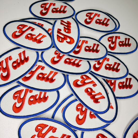 3" Y'all - Embroidered Hat Patch