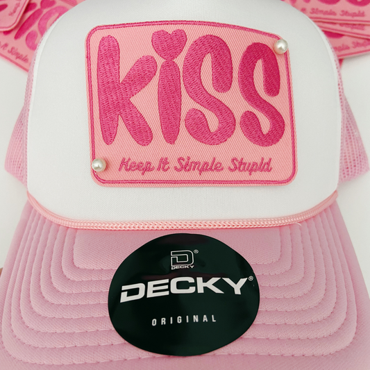 3.5" KISS keep it simple stupid -  Embroidered Hat Patch