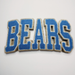 10.5" BEARS (gold backing) - Chenille Patch