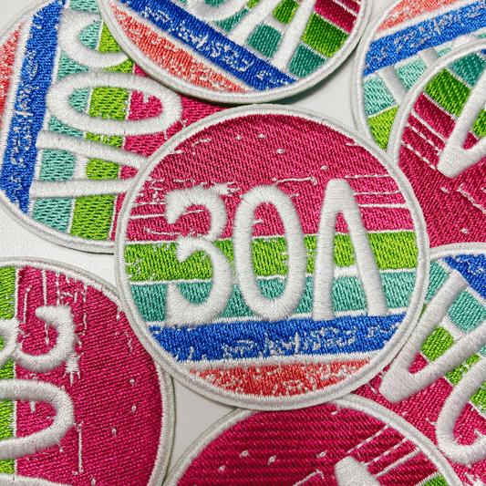 3" 30A (Florida) - Embroidered Hat Patch