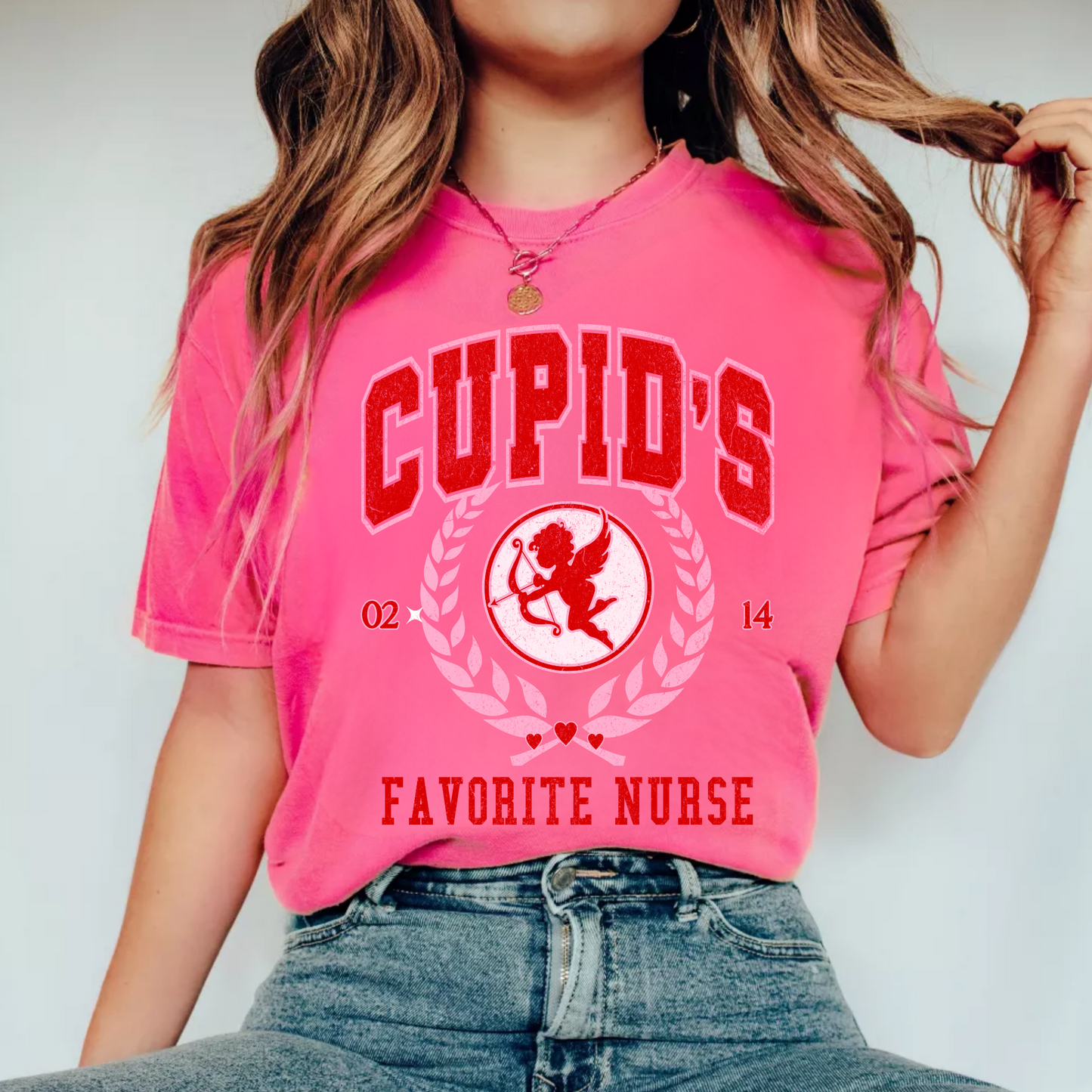 (Shirt not Included) Cupids Favorite NURSE  - CLEAR FILM Transfer
