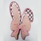 10” x 7"  Bunny Ears checkered  - Chenille Patch (Easter)