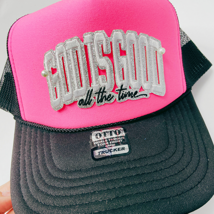 4" God Is Good -  Embroidered Hat Patch