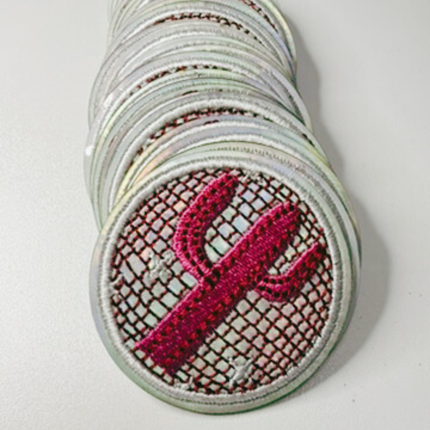 2" Disco Cactus  -  Embroidered Hat Patch