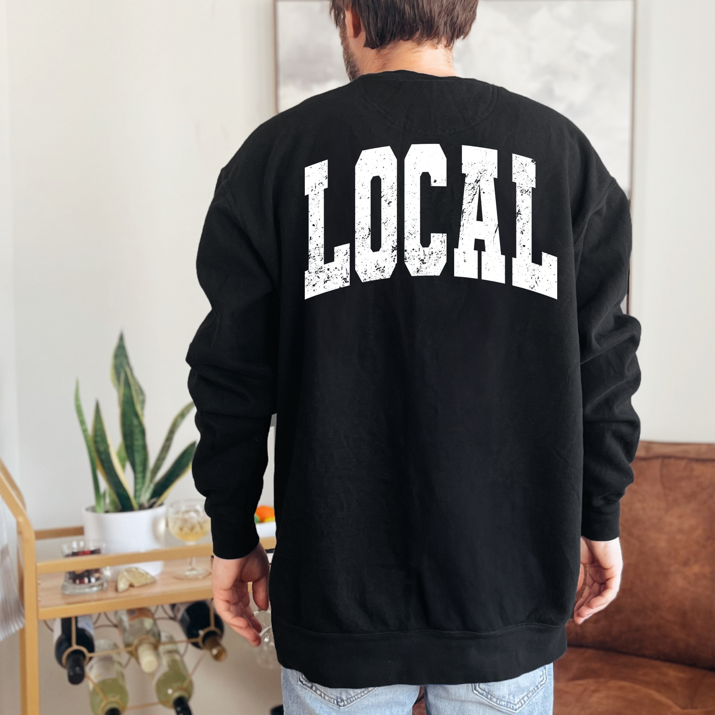 (shirt not included) LOCAL in White -  Screen print Transfer