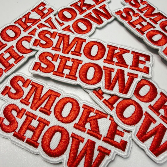 3.5" Smoke Show -  Embroidered Hat Patch