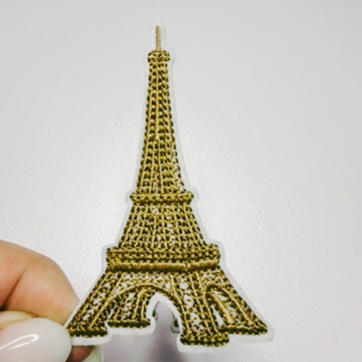 3" Eiffel Tower -  Embroidered Hat Patch