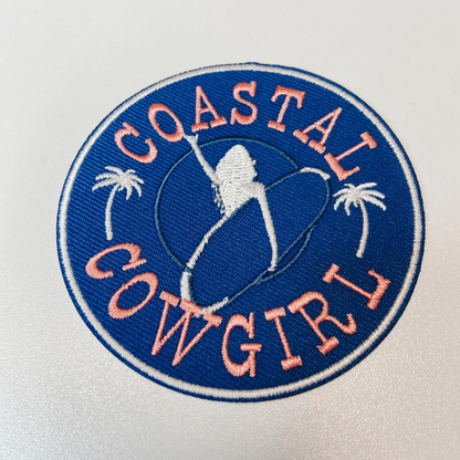 3" Coastal Cowgirl  - Embroidered Hat Patch