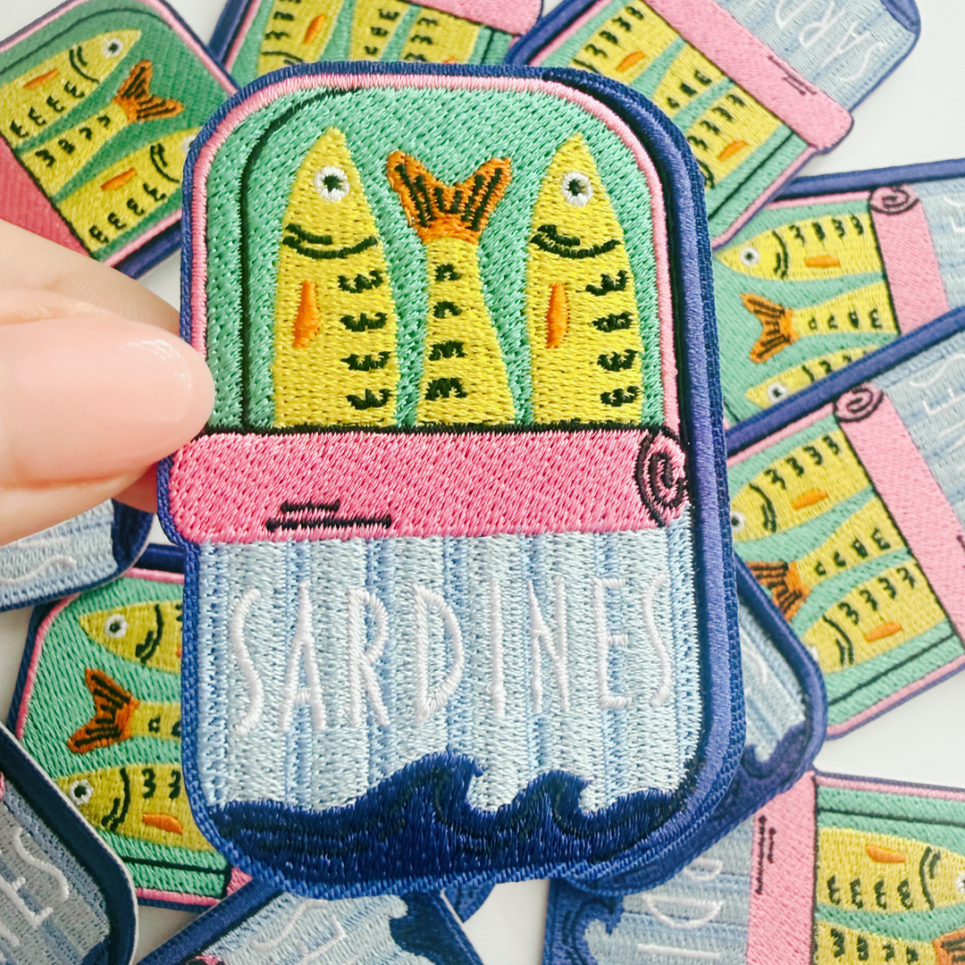 3" Sardines -  Embroidered Hat Patch