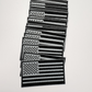 3" Black & Gray USA FLAG -  Embroidered Hat Patch