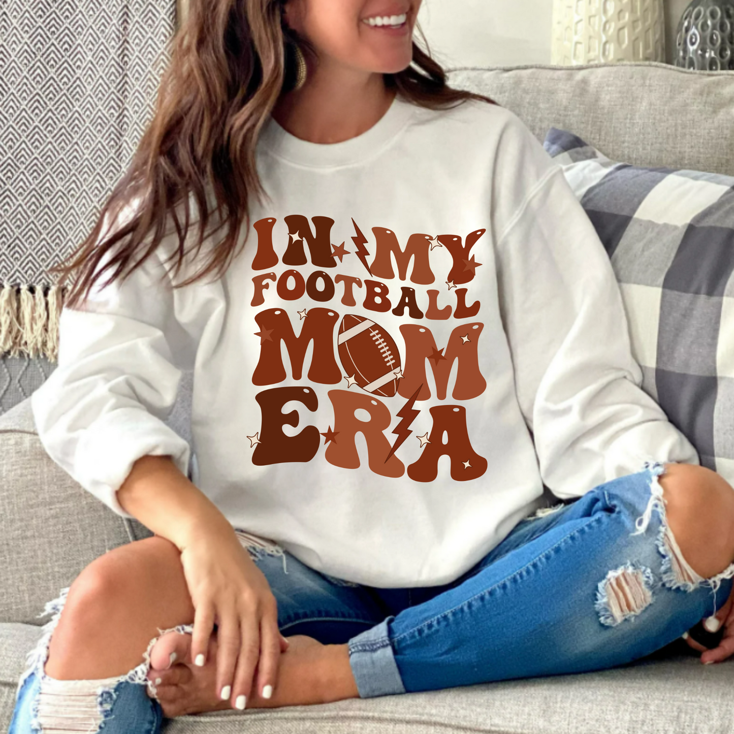 (shirt not included) In My Football Mom Era - Clear Film Transfer