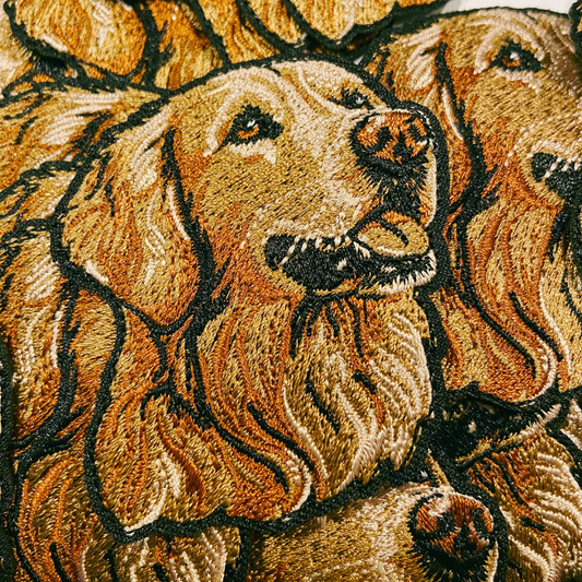 3" Golden Retriever - Embroidered Hat Patch