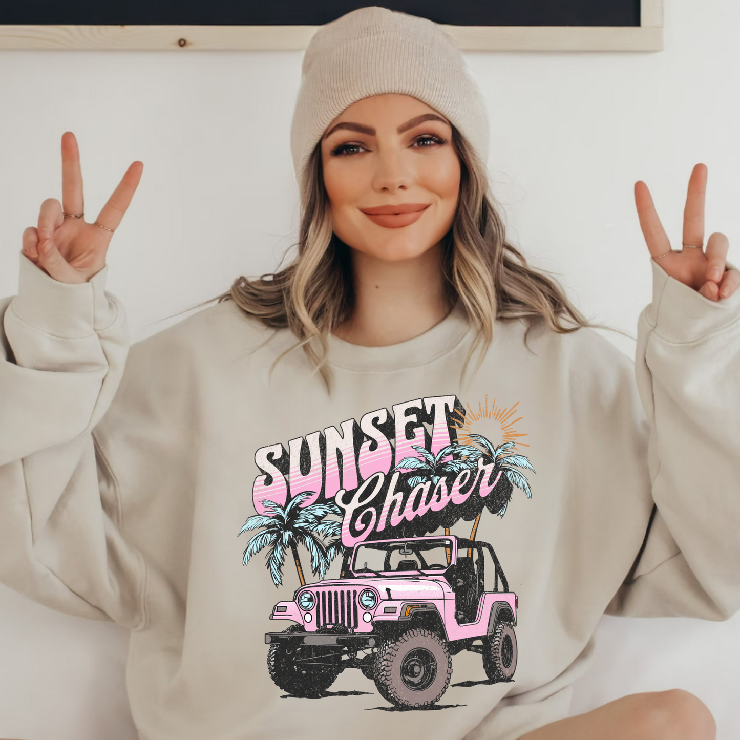 (shirt not included) Sunset Chaser - Clear Film Transfer