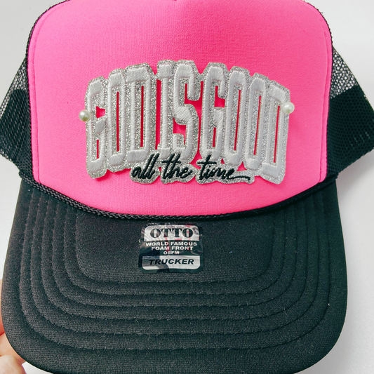 4" God Is Good -  Embroidered Hat Patch