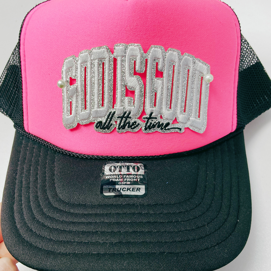 4" God Is Good - Embroidered Hat Patch