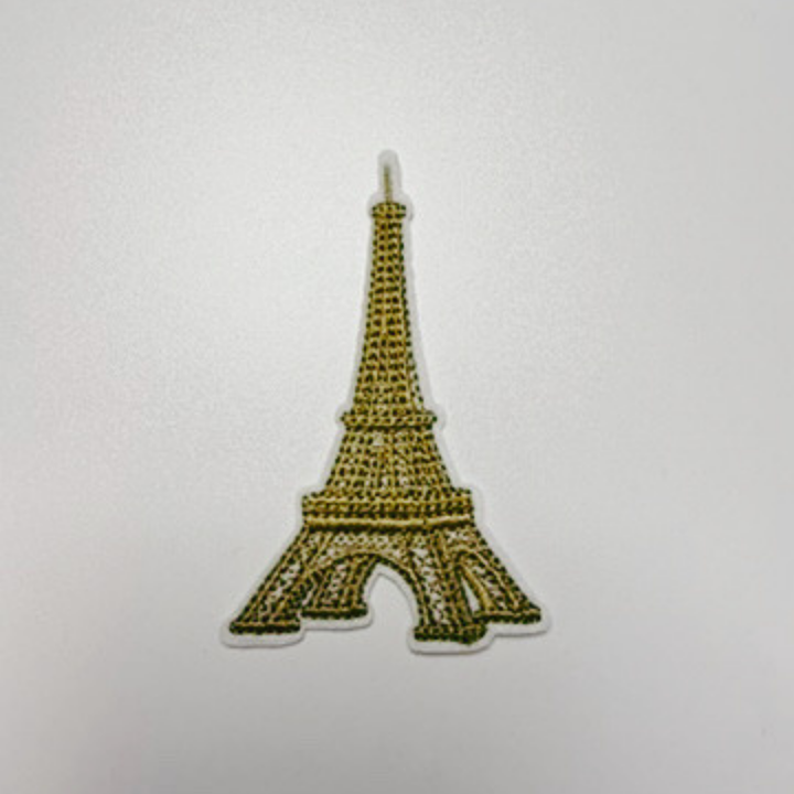 3" Eiffel Tower -  Embroidered Hat Patch