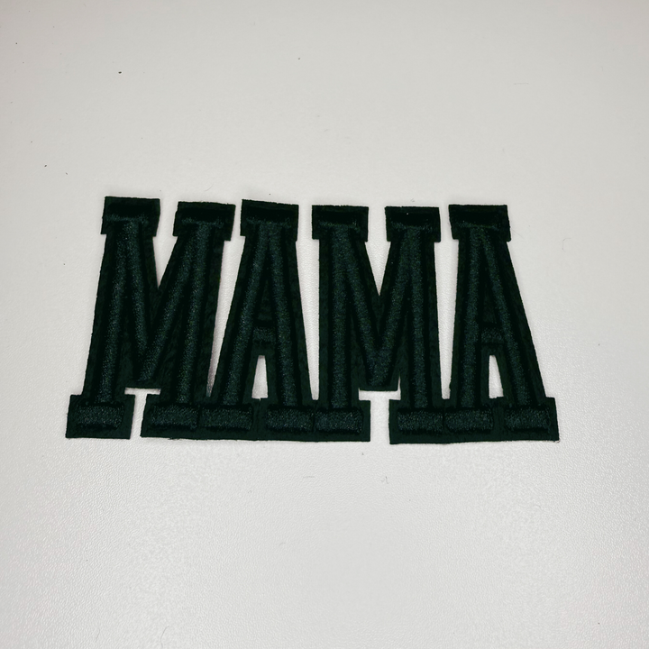 4" MAMA in WHITE or BLACK -  3D Embroidered Hat Patch