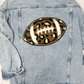 11” FOOTBALL animal print - Chenille Patch