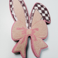 10” x 7"  Bunny Ears checkered  - Chenille Patch (Easter)