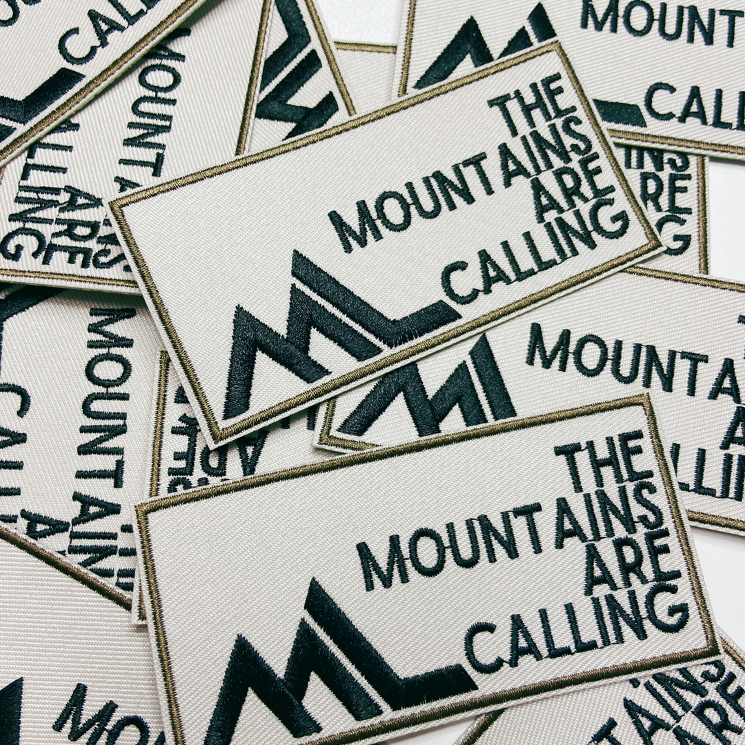 4" The Mountains Are Calling - Embroidered Hat Patch