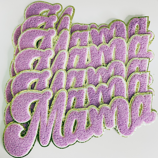 11" MAMA in Purple - Chenille Patch
