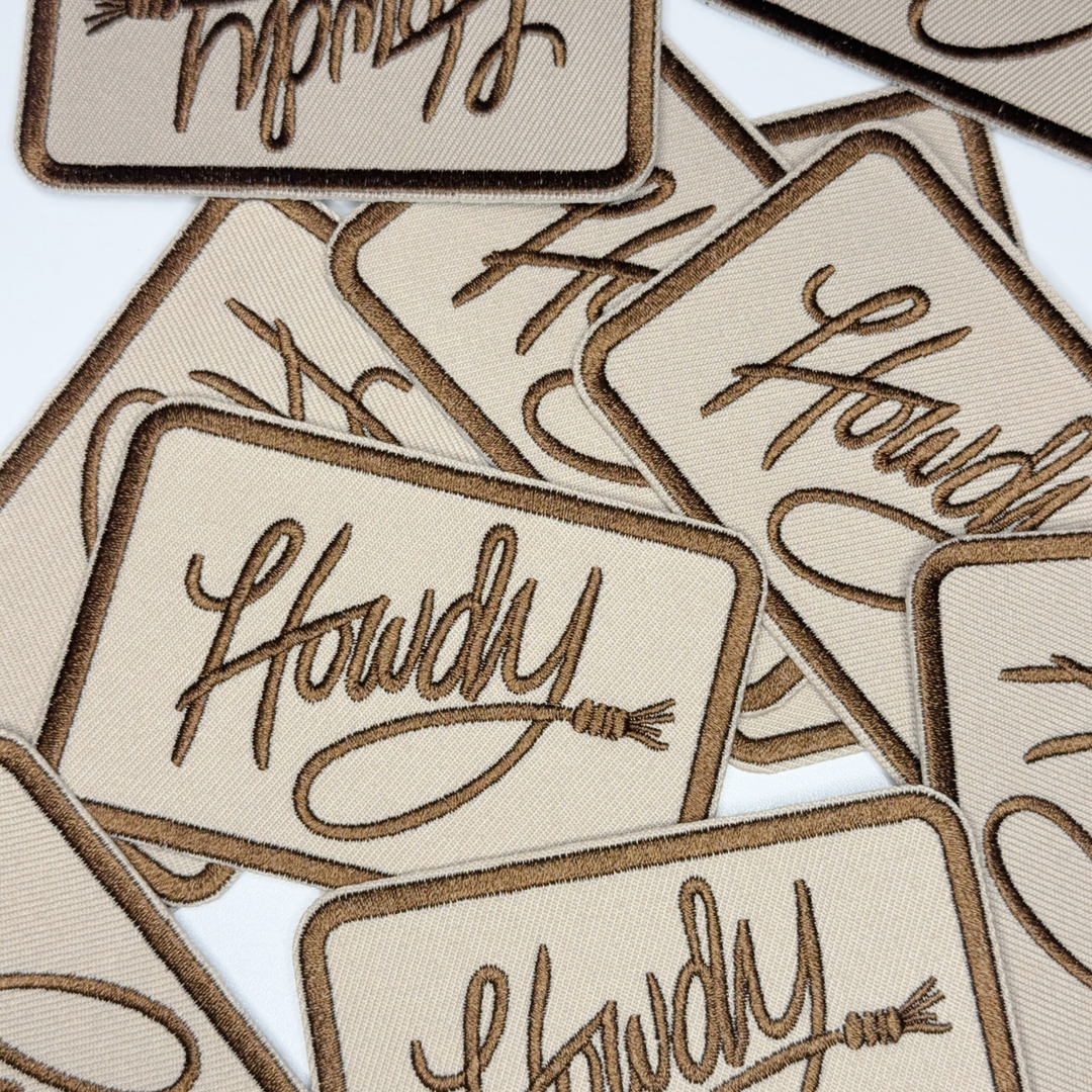 3.5" Howdy -  Embroidered Hat Patch