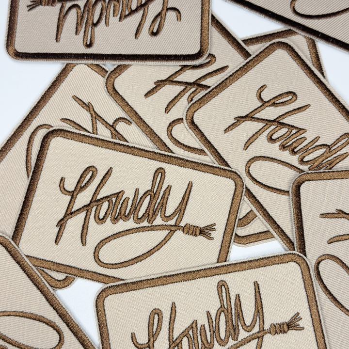 3.5" Howdy -  Embroidered Hat Patch