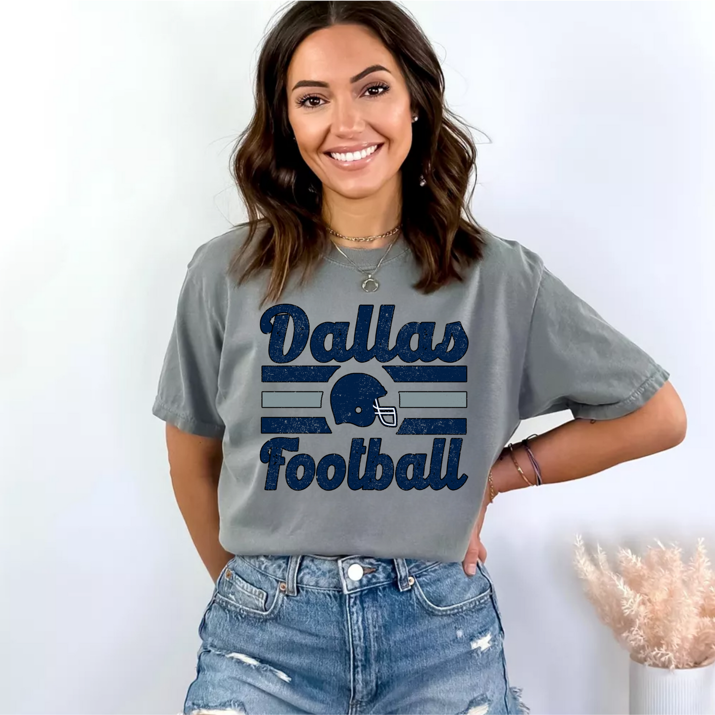 (Shirt not included) Dallas Cowboys Football  - Clear Film Transfer in
