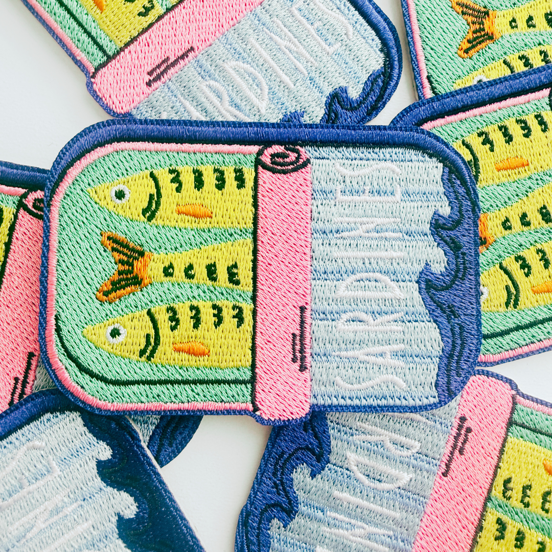 3" Sardines -  Embroidered Hat Patch
