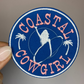 3" Coastal Cowgirl  - Embroidered Hat Patch