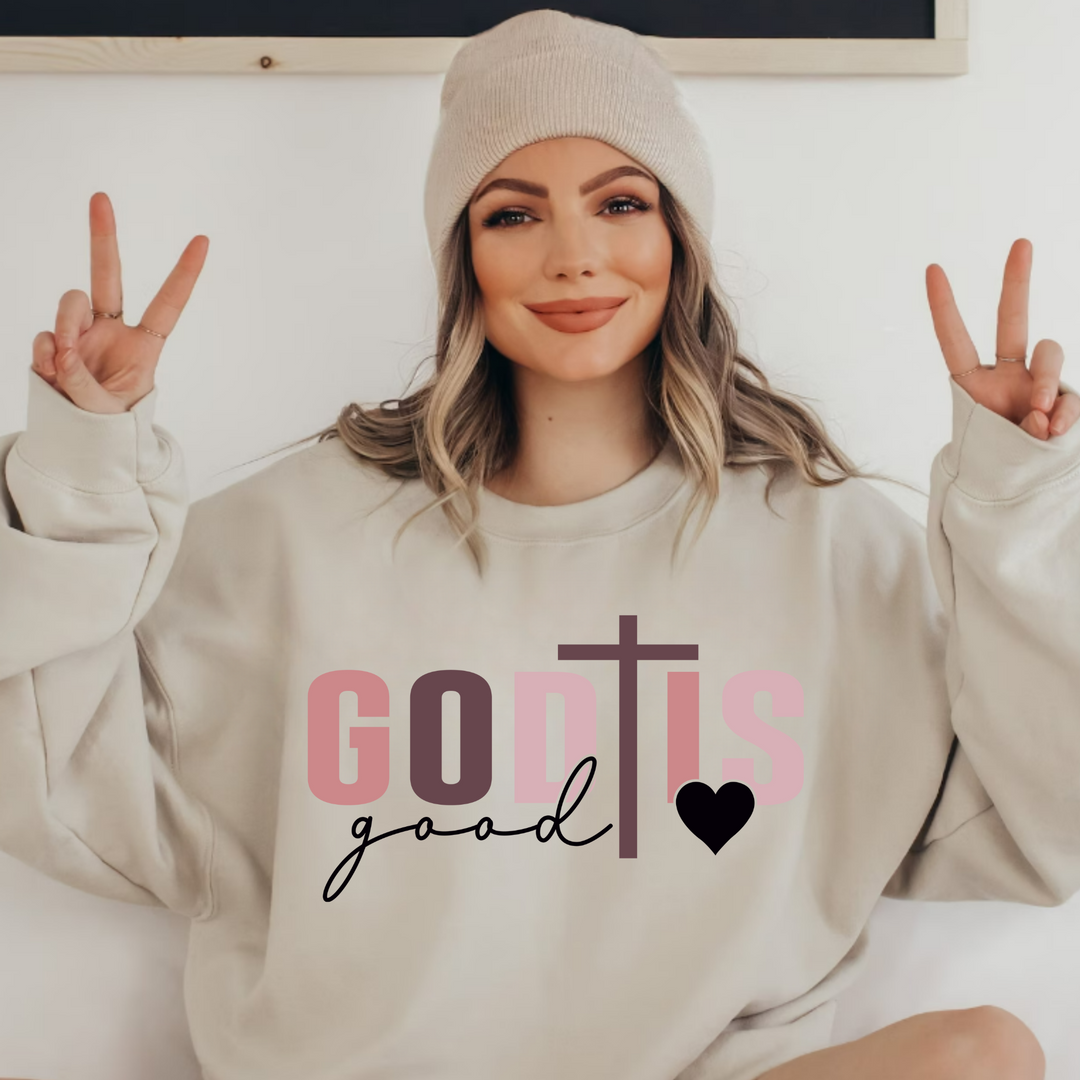 (shirt not included)  God is Good +  Optional Pocket  - DTF  ( COLD PEEL)