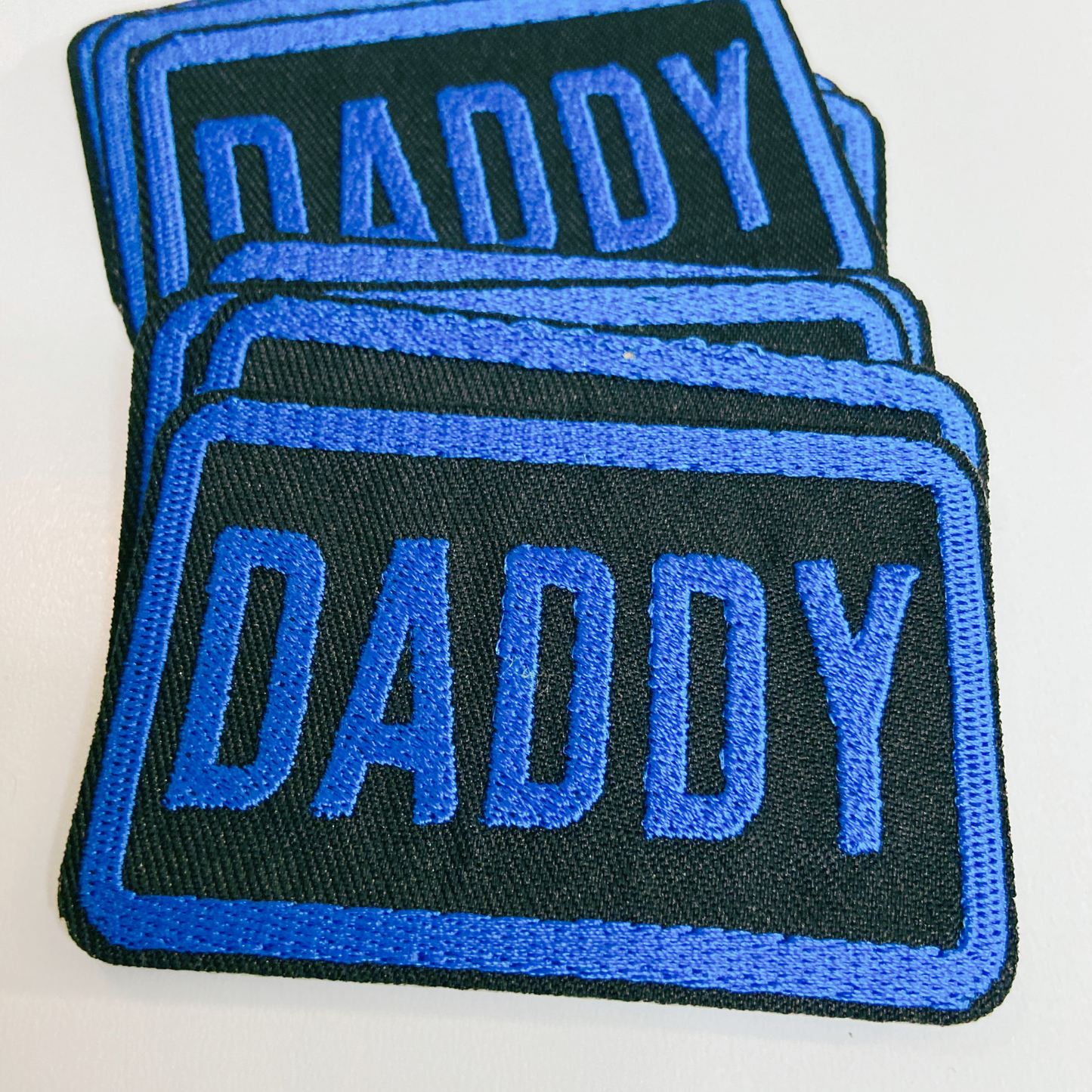 3" DADDY in Blue -  Embroidered Hat Patch