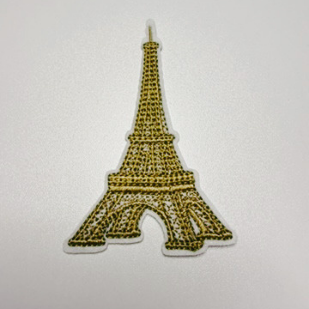 3" Eiffel Tower -  Embroidered Hat Patch