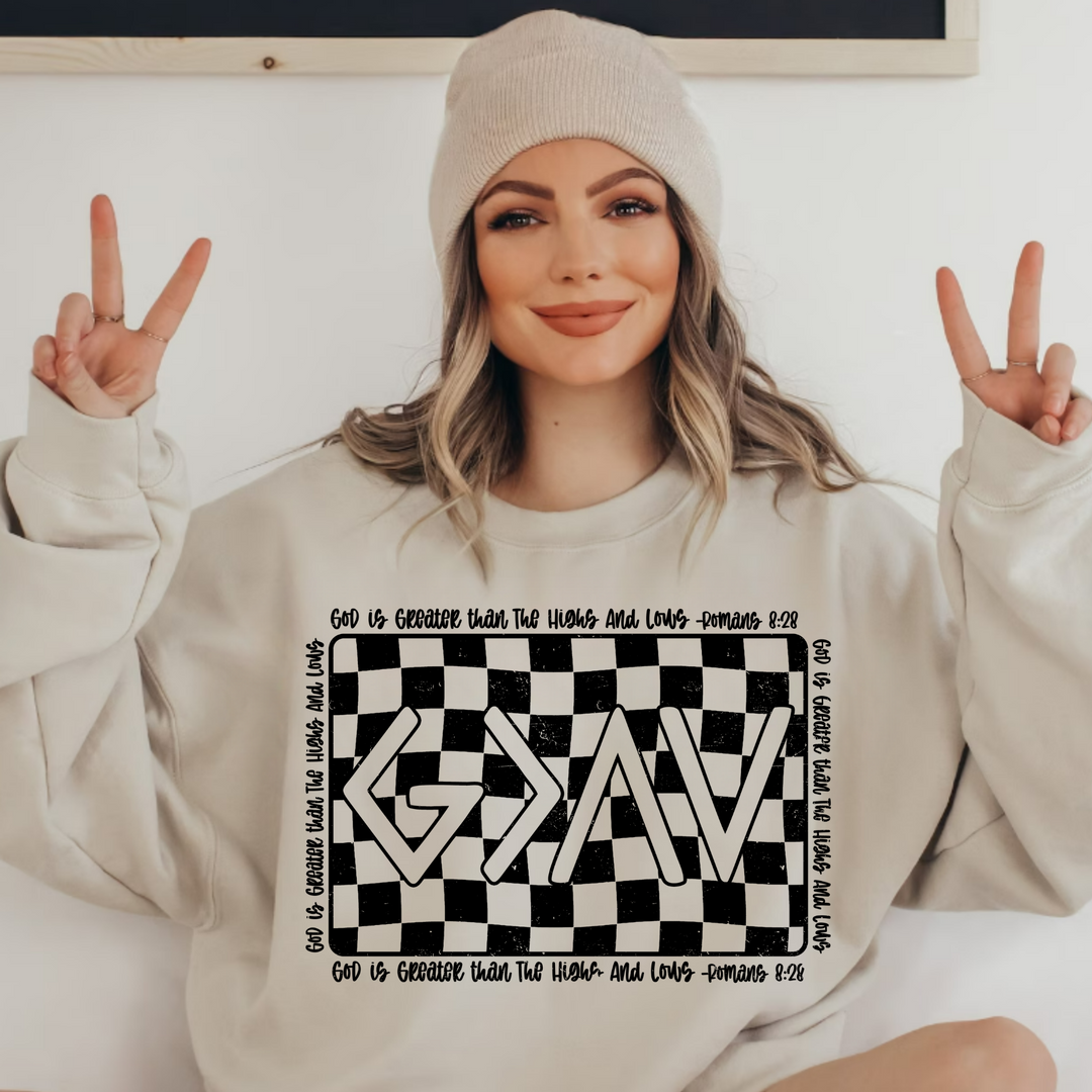 (shirt not Included) God Is Greater Than The Highs and the Lows - Screen print Transfer