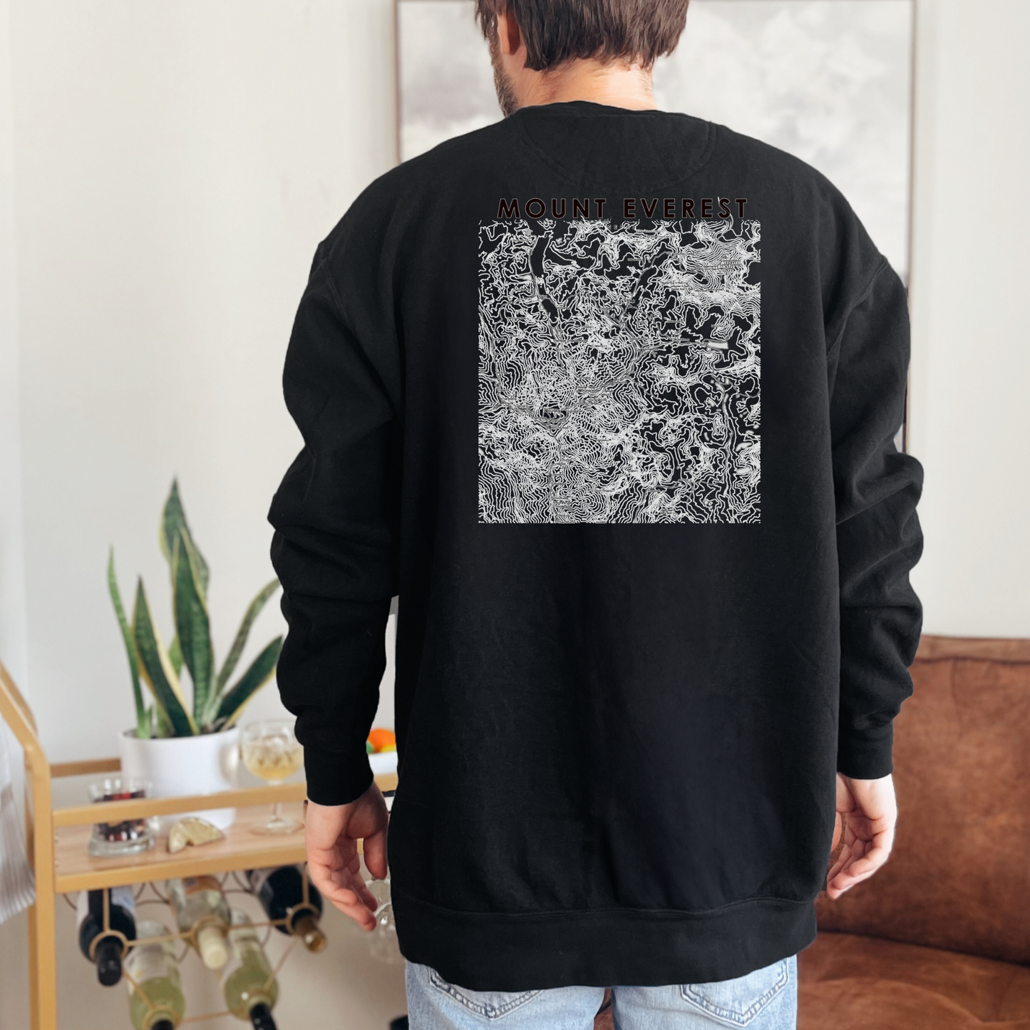 (shirt not included) Mount Everest Map -  Matte Clear Film Transfer